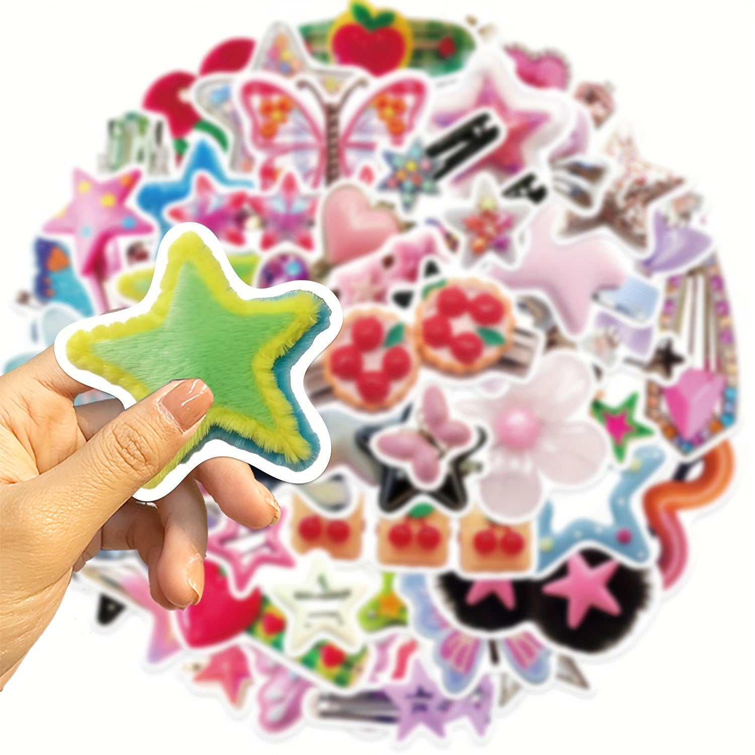 50pcs Y2K Celebrity Hairpin Series Waterproof Graffiti Stickers DIY Handbook Sti