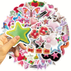 50pcs Y2K Celebrity Hairpin Series Waterproof Graffiti Stickers DIY Handbook Sti