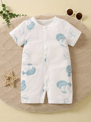 Baby Boys Animal Graffiti Cotton Romper Newborn Infant Summer Clothes
