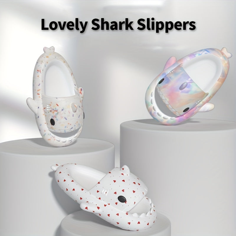 Kids Cute Shark Non Slip Platform Slides Soft Sole Slides