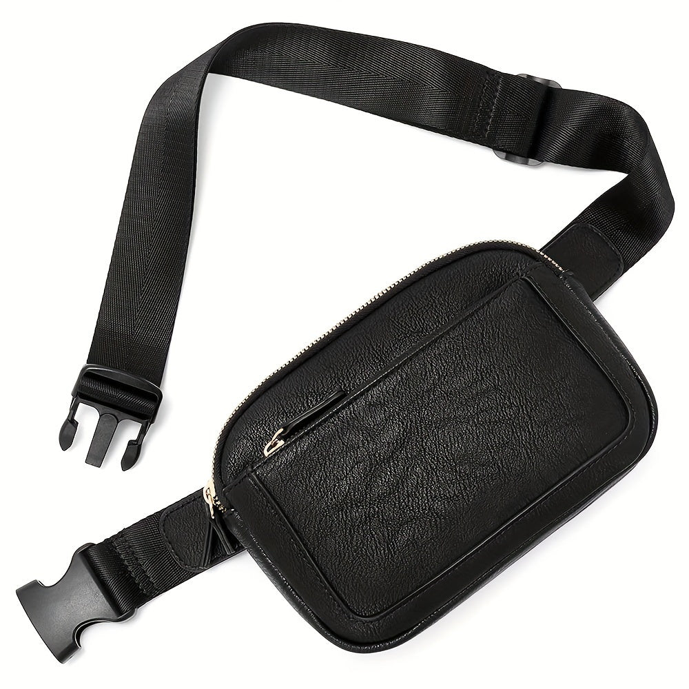PU Leather Crossbody Bag for Outdoor Sports and Fitness