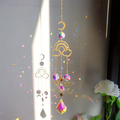 Crystal Sun Catcher Moon Star Garden Party Decor