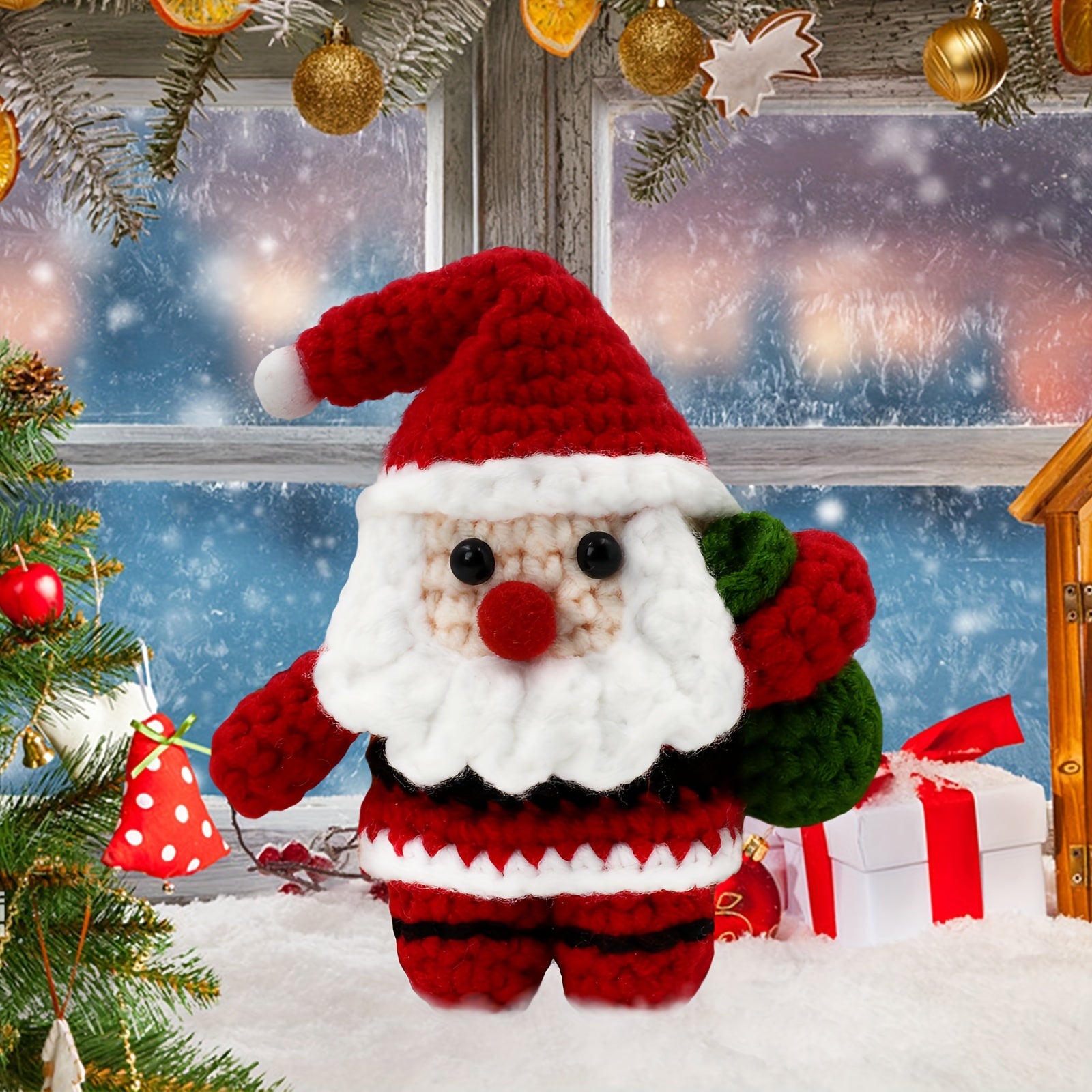 DIY Beginner Crochet Santa Claus Kit with Instructions
