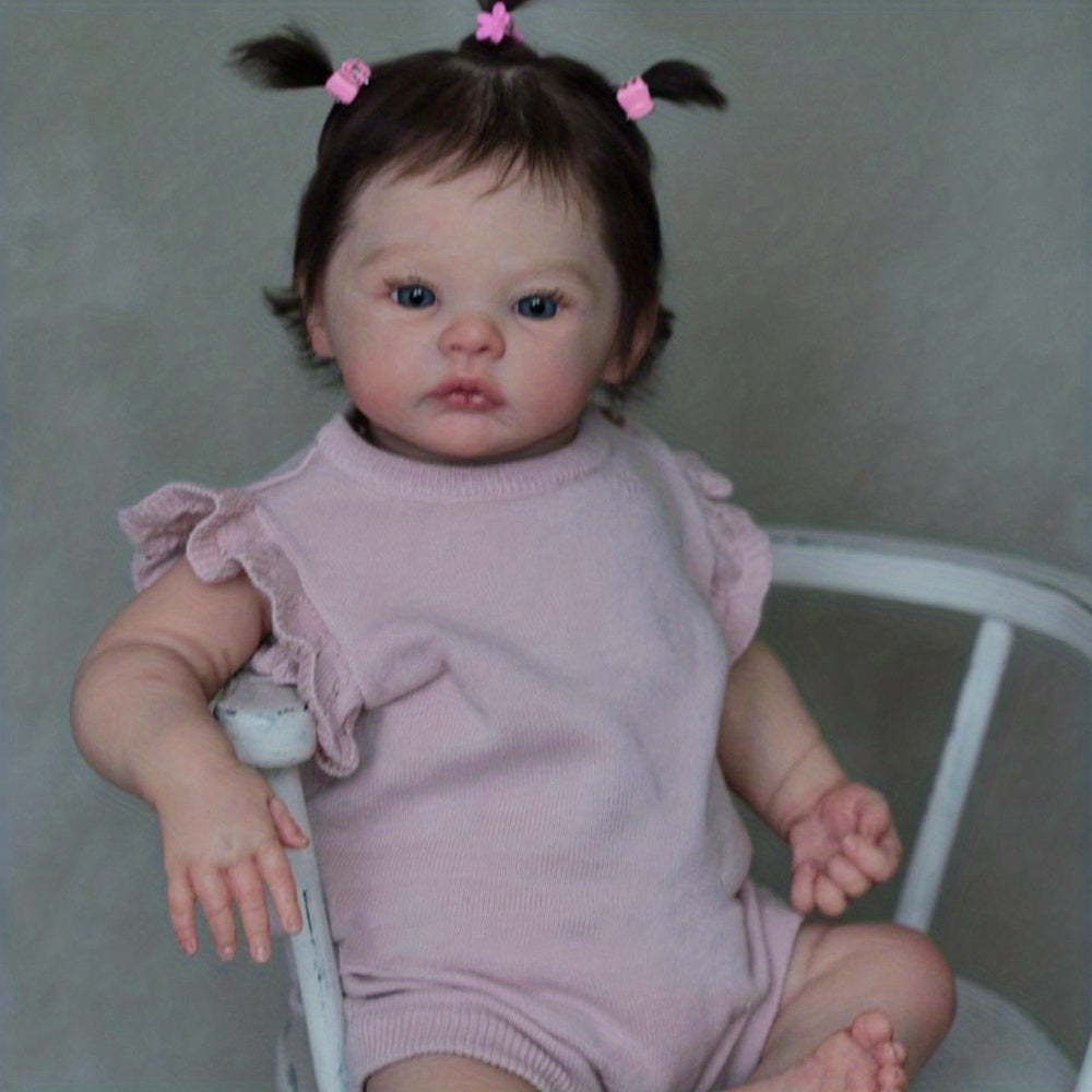 BZDOLL 19in Silicone Reborn Doll, Realistic Appearance, Visible Veins, 3D Skin