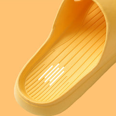 Women's Solid Pillow Slides Open Toe Non slip Home Slide Shoes