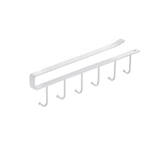Cabinet Mug Hook 6 hooks 12 hooks Hanging Cup Holder Wardrobe Row Hook Organizer