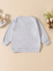 Girls Funny Letter Print Sweatshirt Long Sleeve Casual Pullover Top