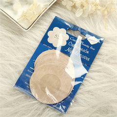 5 Pairs Chest Round Shape Reusable Adhesive Bra Breast Patch