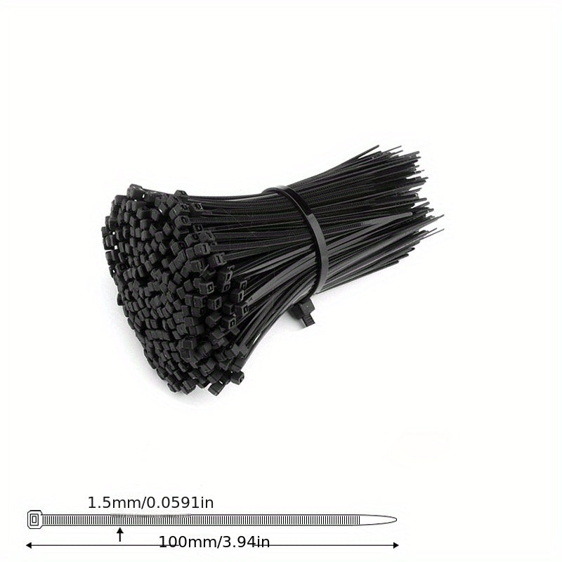 100pc Nylon Bundle Ties Thickened Extended Harness Ties Self-locking Storage