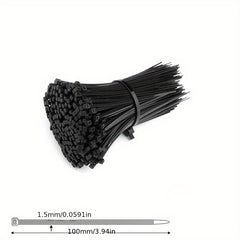 100pc Nylon Bundle Ties Thickened Extended Harness Ties Self-locking Storage