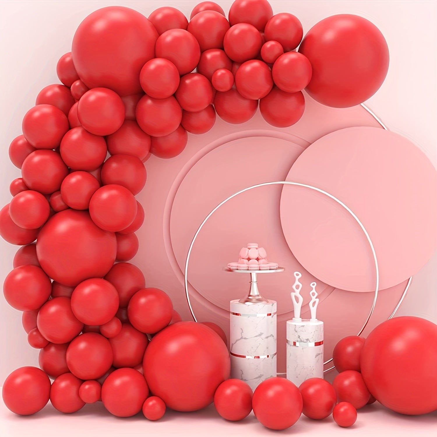 50pcs Matte Red Latex Balloons 12 7 Cm for Party Decorations