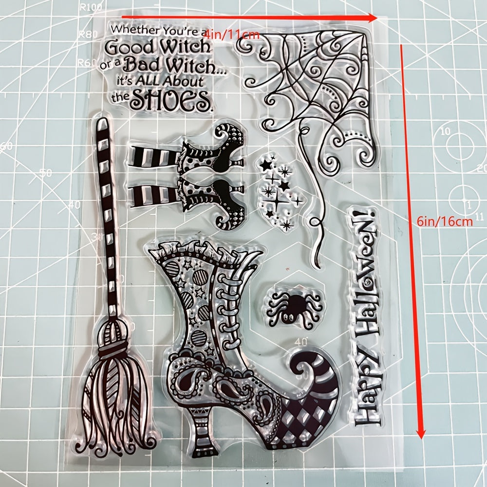 Halloween Party Silicone Stamps - Spooky Decorations for Crafts