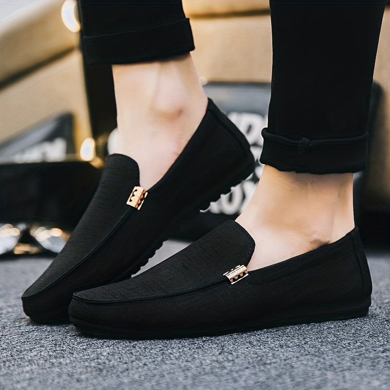 Men's Slip On Canvas Loafer Shoes Casual Anti skid Flat Shoes