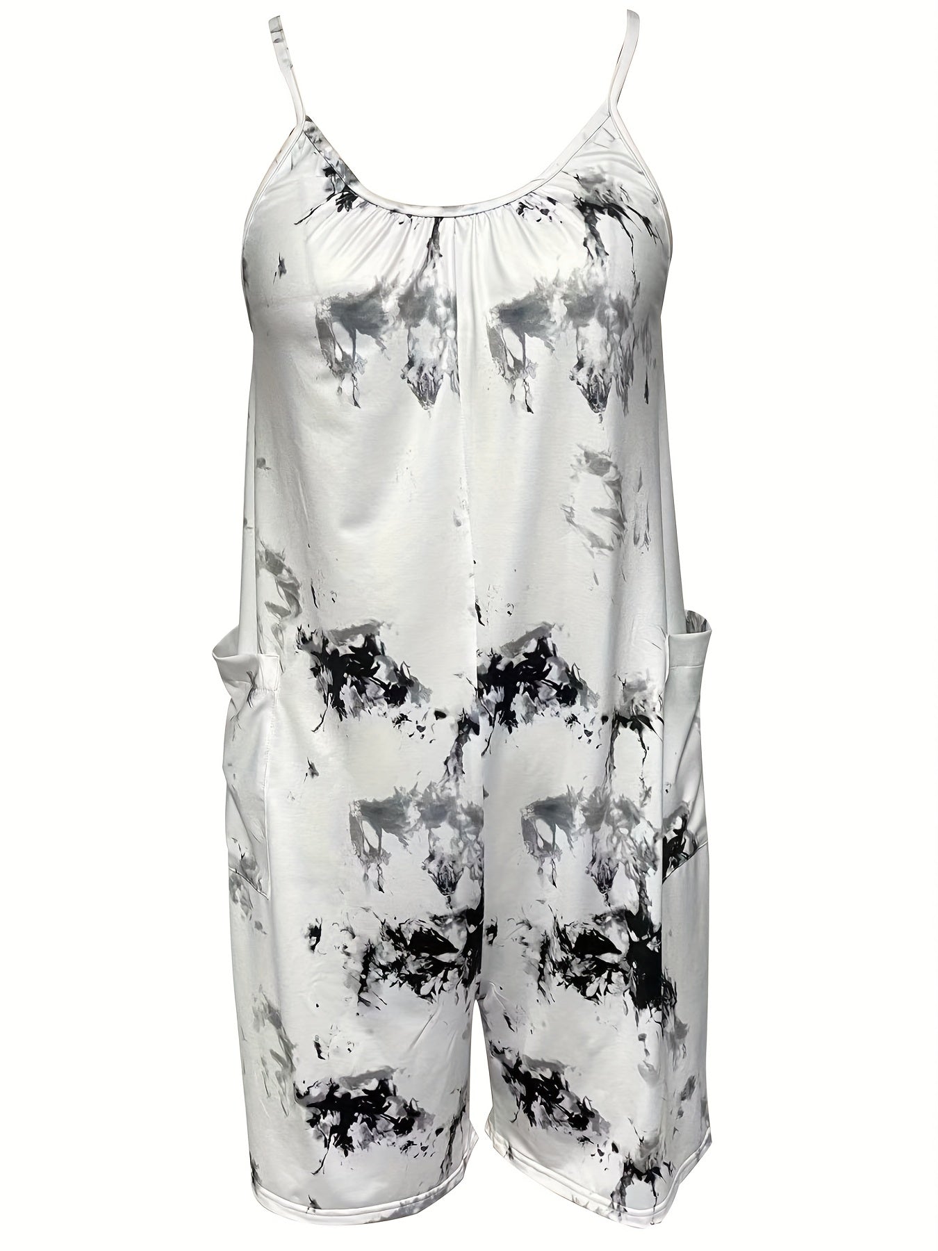 Floral Print Romper Jumpsuit Spaghetti Strap