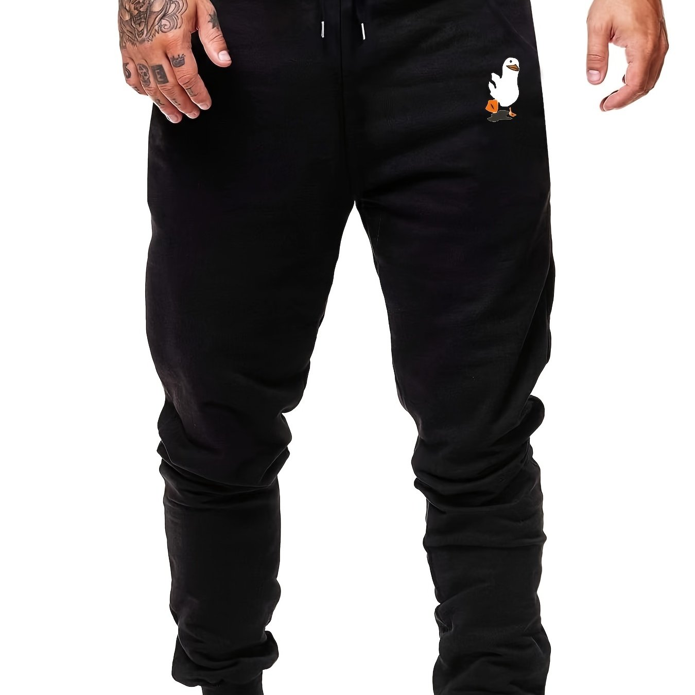 Duck Print Men's Drawstring Sweatpants Loose Casual Jogger Pants
