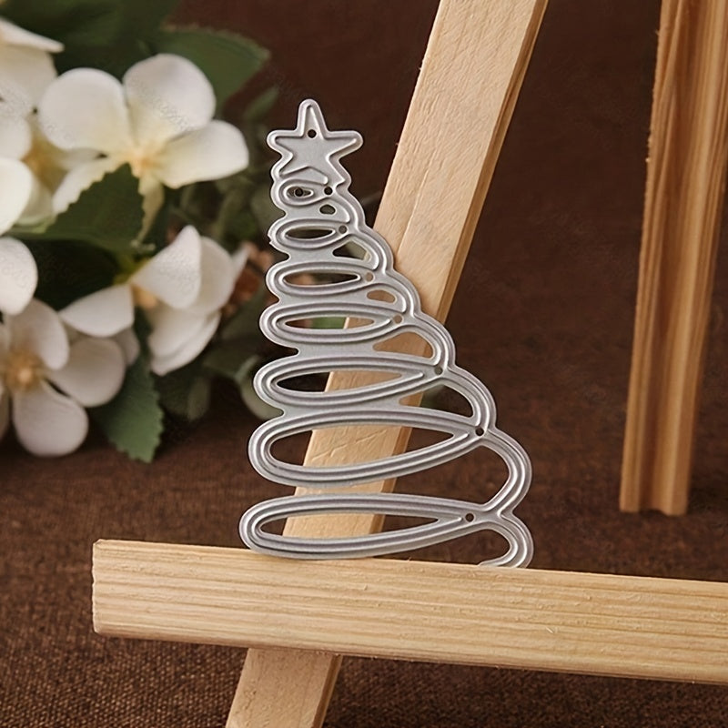 1pc Christmas Tree Metal Cutting Dies Happy Year Decoration Stencils DIY