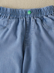 Girls Heart Embroidered Wide Leg Jeans for Spring Summer
