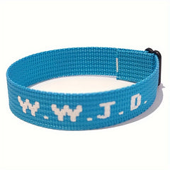 WWJD Letter Woven Rope Bracelet Religious Christian Wristband