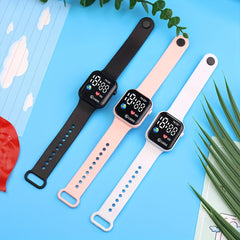 Unisex Light Digital Watch with Adjustable Strap Illuminated Display