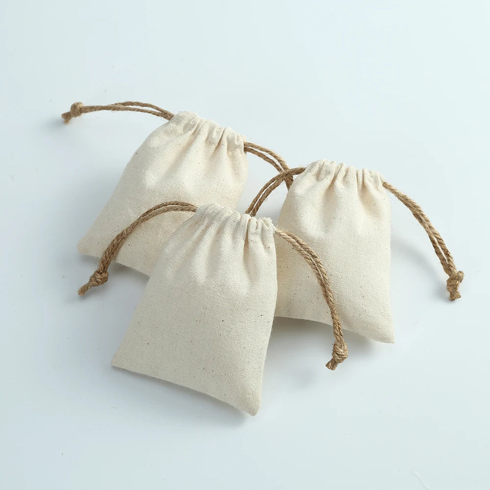 5pcs Burlap Jewelry Organizer Gift Bags 8x10cm Earrings Display Pouches