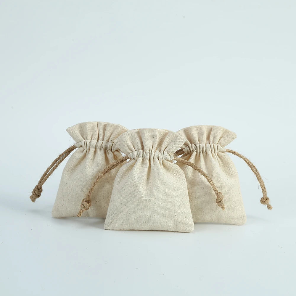 5pcs Burlap Jewelry Organizer Gift Bags 8x10cm Earrings Display Pouches