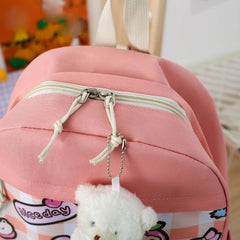 5pcs Bookbag Pocket Backpack with Shoulder Bag Pencil Case Drawstring Bags