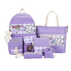5PC School Backpack Set with Shoulder Bag Pencil CASE Drawstring Bags