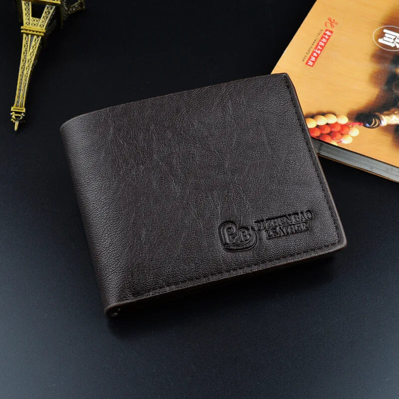 5pcs Men PU Letter Prints Foldable Short Wallet