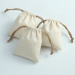 5pcs Cotton Jewelry Bags Necklace Earring Ring Pouch Wedding Party Gift Bag