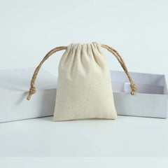 5pcs Cotton Jewelry Bags Necklace Earring Ring Pouch Wedding Party Gift Bag