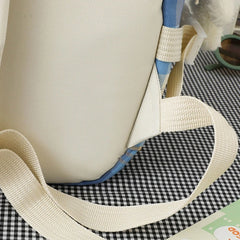 5pcs Plaid Backpack School Bookbags Handbag Shoulder Drawstring Bag