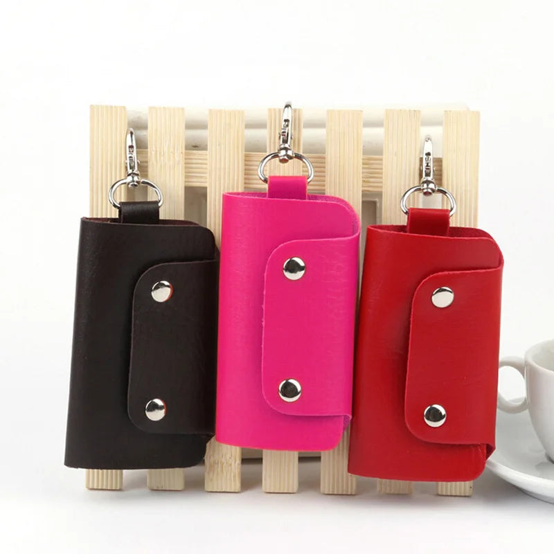 6 Colors Keys holder Organizer Manager leather Buckle key wallet case