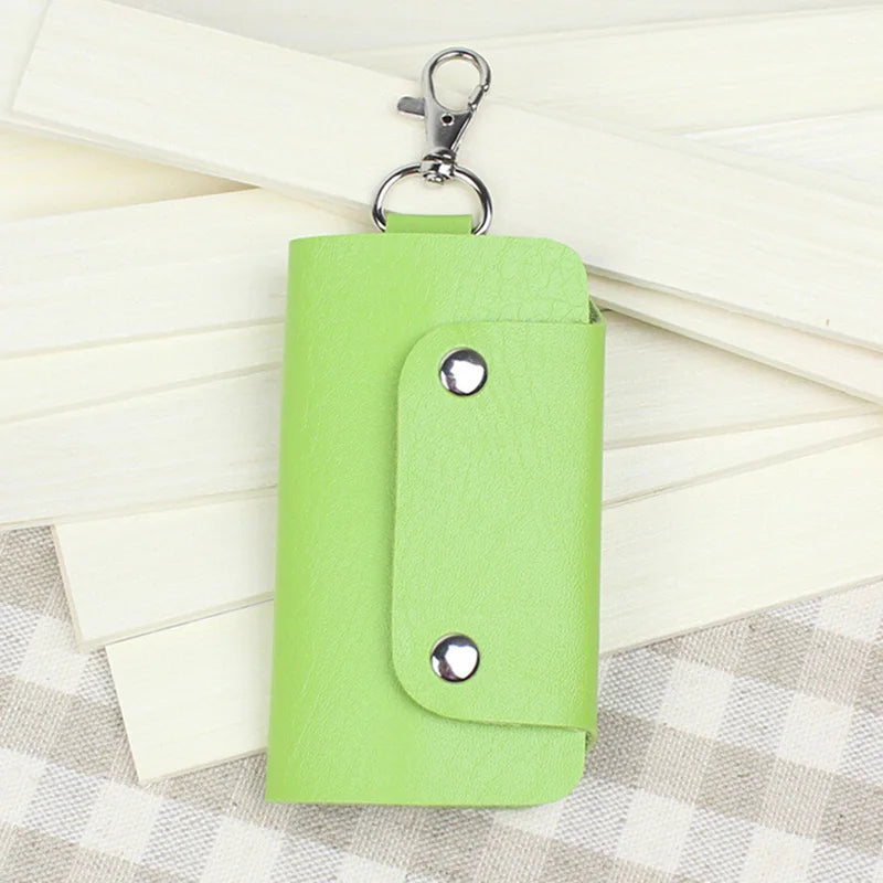 6 Colors Keys holder Organizer Manager leather Buckle key wallet case