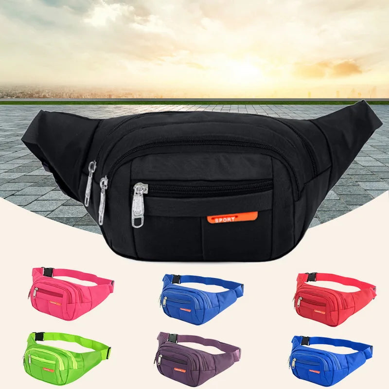 6 Colors Unisex Waist Pack Bum Bag Travelling Phone Money Pouch Female Belt Bags