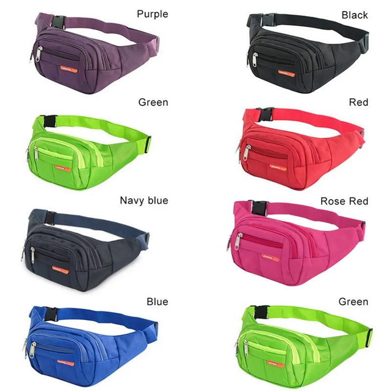 6 Colors Unisex Waist Pack Men Women Fanny Pack Bum Bag Travelling