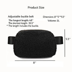 6 Colors Outdoor Waist Bag Soft Plush Fanny Pack for Men Women