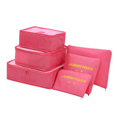 6 Pcs Waterproof Travel Packing Cubes Large Capacity Clothing Organize Bag