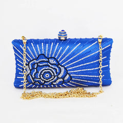 Silver Crystal Evening Clutch Bag Wedding Party Bag Mini Handbags