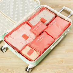 6-pc Travel Storage Bag Set Oxford Waterproof Cloth Portable Clothes Bag