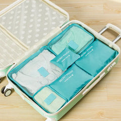 6-pc Travel Storage Bag Set Oxford Waterproof Cloth Portable Clothes Bag
