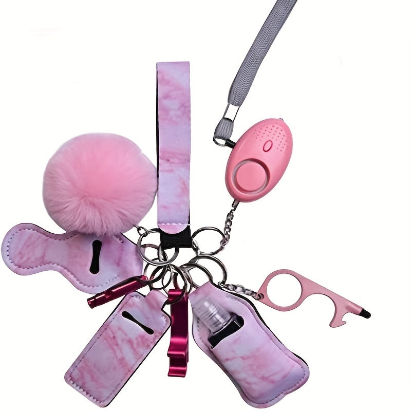 10pcs Women Safety Keychain Set with Personal Alarm - Holiday Gift