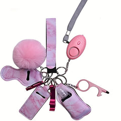 10pcs Women Safety Keychain Set with Personal Alarm - Holiday Gift