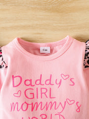 Toddler Newborn Baby Girl Letter Printed Romper Pants Headband 3pcs Set