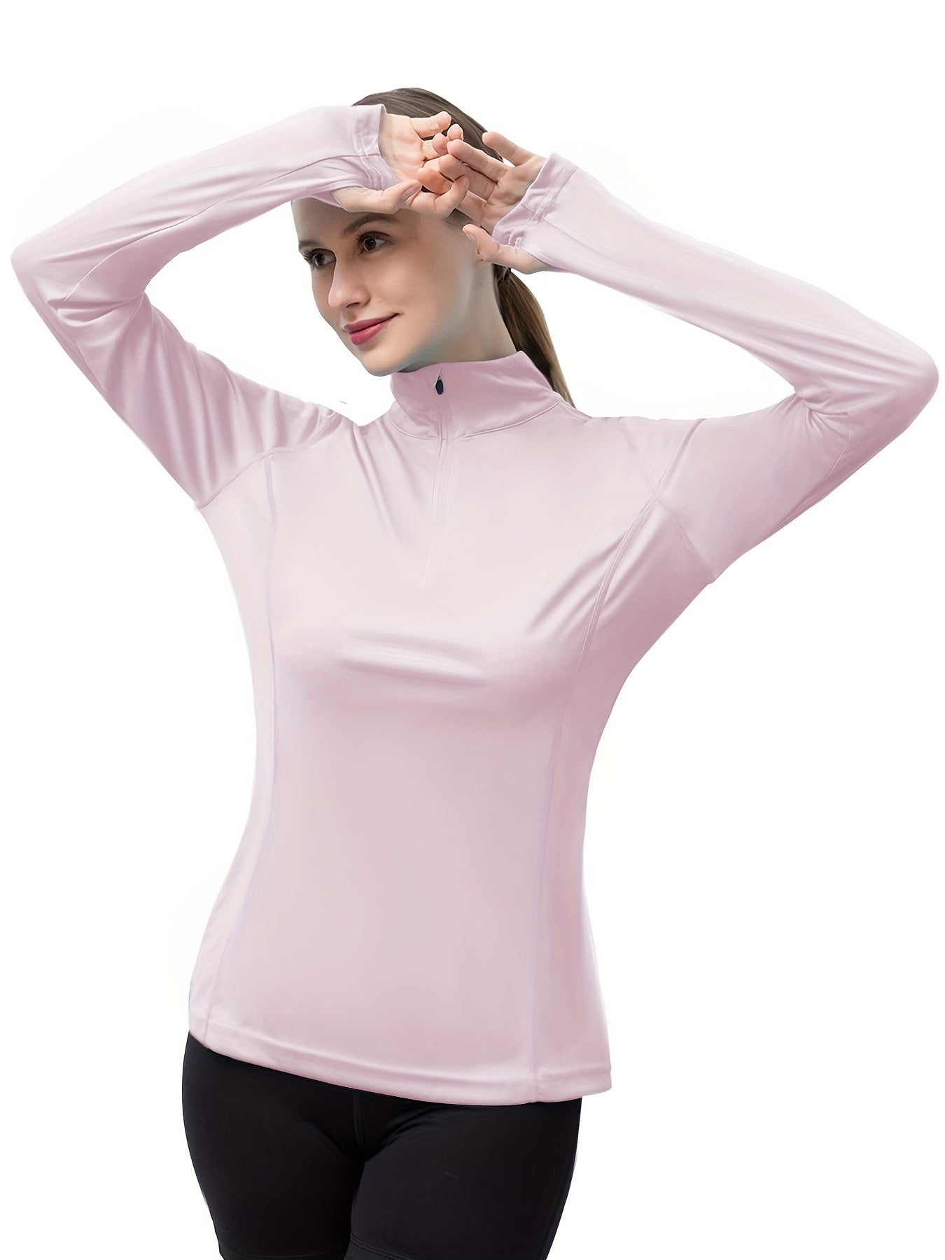 1/4 Zipper Diving Rash Guard Sun Protection Top