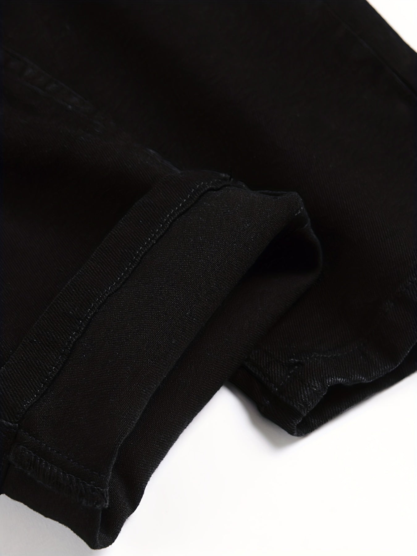 Men's Slim Fit Ripped Denim Jeans Vintage Hip Hop Style Pants