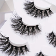 4 Pairs Crisscross Lash Extension 8 18mm Wispy Volume False Eyelashes