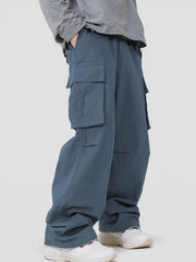 Men's Cargo Pants Straight Leg Loose Casual Outdoor Work Hiking