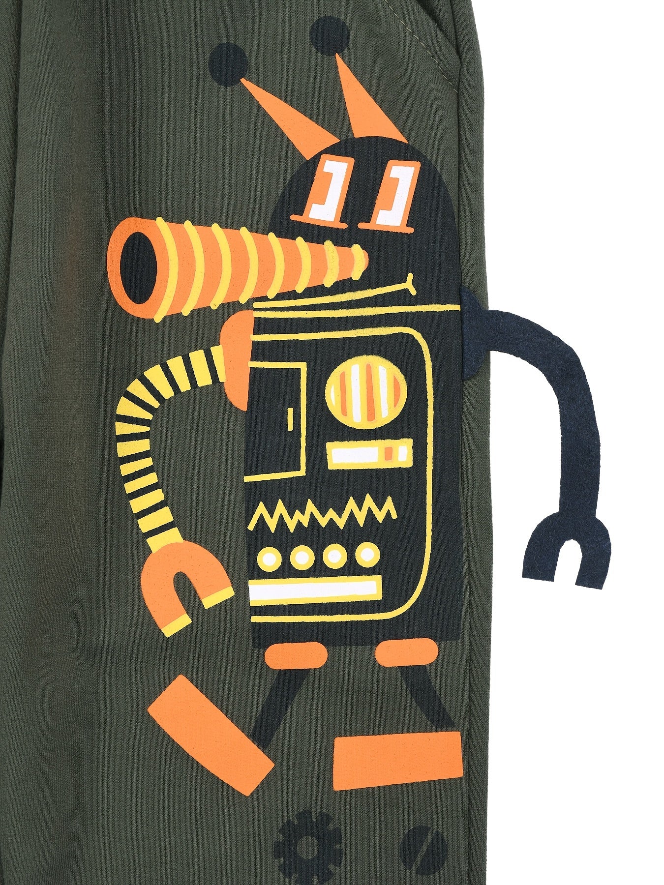 Boys Robot Print Sweatpants Elastic Waist Sports Jogger Pants