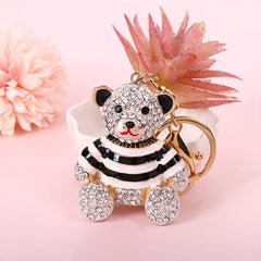Bear Rhinestone Keychain Pendant Jewelry Bag Ornament