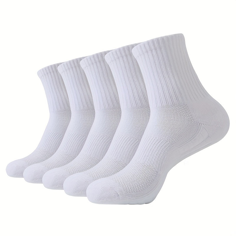 5 Pairs Breathable Ankle Socks for Men - Sweat Resistant for Outdoor Activities